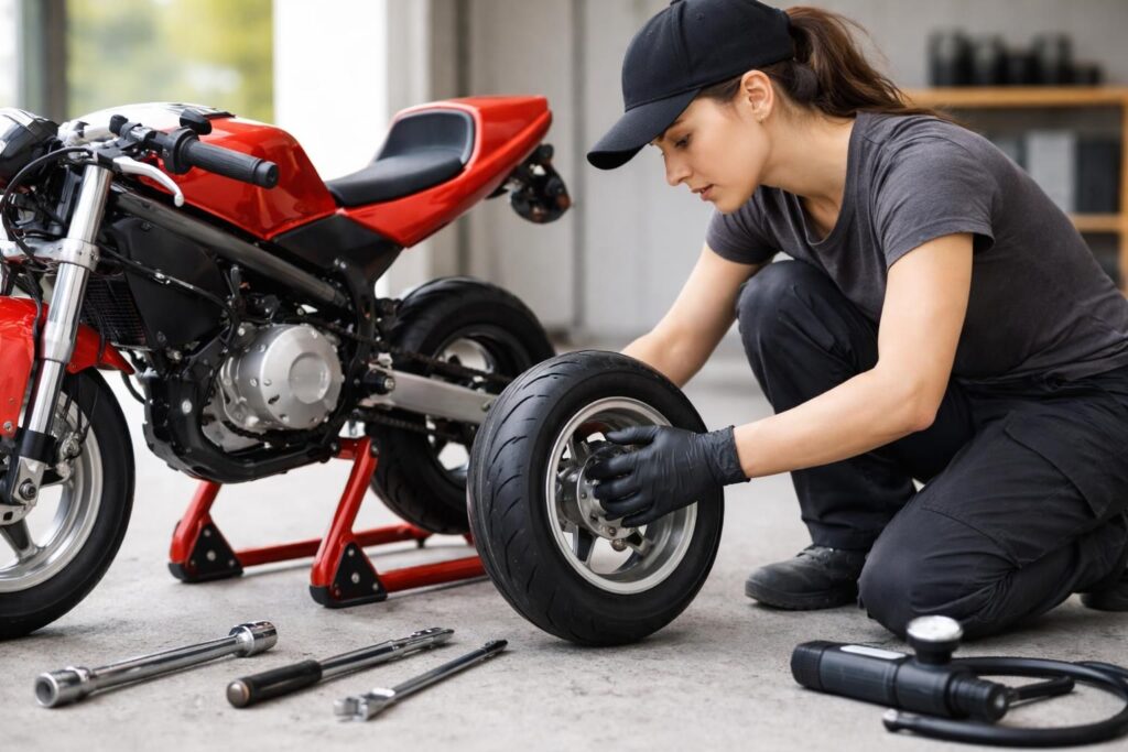 apprenez étape par étape comment changer facilement un pneu sur une pocket bike pour garantir sécurité et performance lors de vos balades.